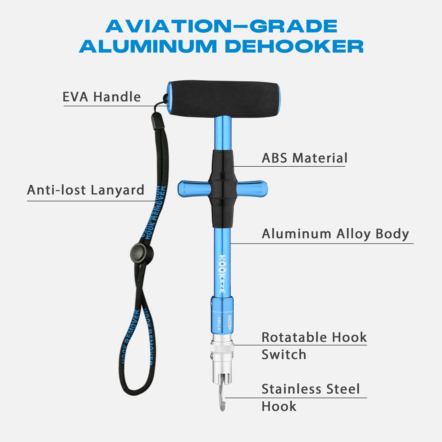 Hook-Eze High End Hook Remover with lanyard