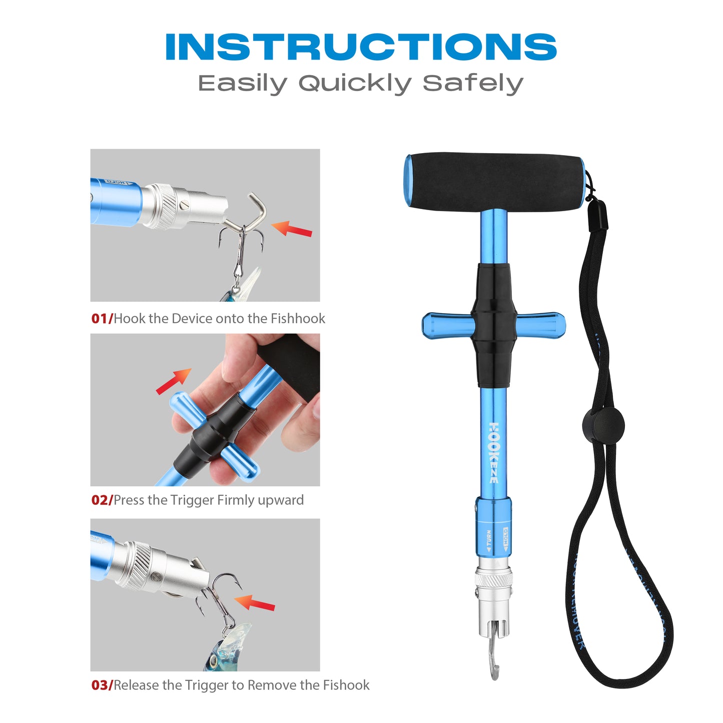 Hook-Eze High End Hook Remover with lanyard