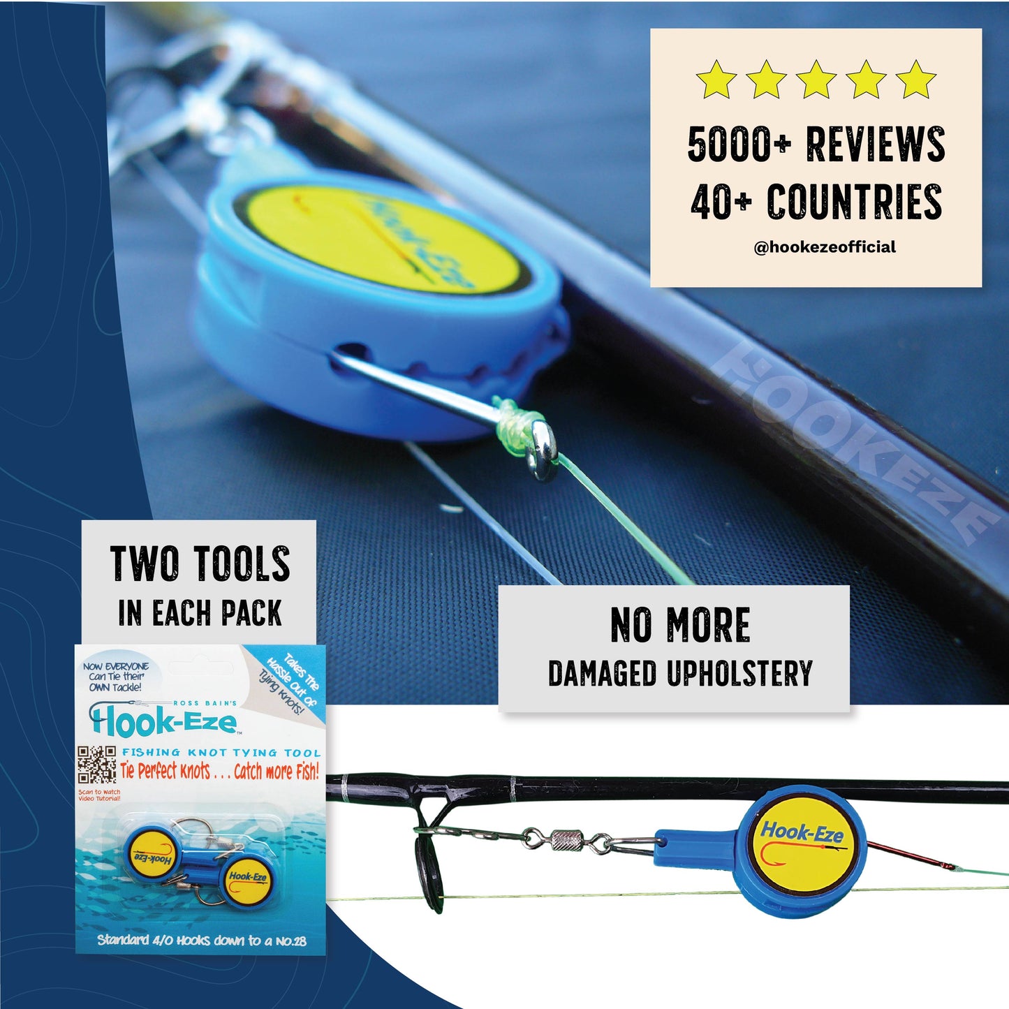 Hook-Eze Angler's Must-Have Fishing Tools | Plier Pack (Standard & Large)
