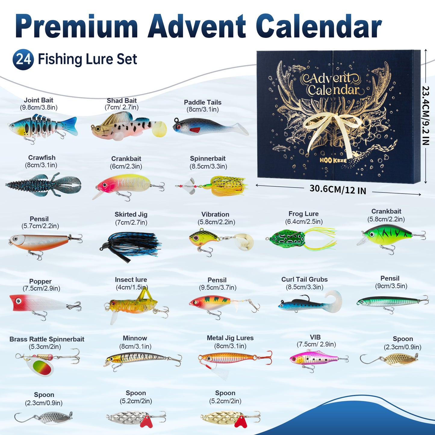 HookEze Fishing Advent Calendar Pro Kit | 24 Days of Fishing Gifts