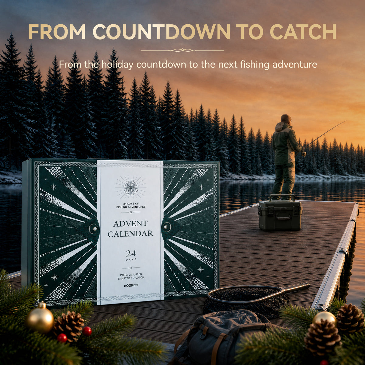 HookEze Double Layer Advent Calendar – Ultimate 24‑Day Fishing Lure Collection