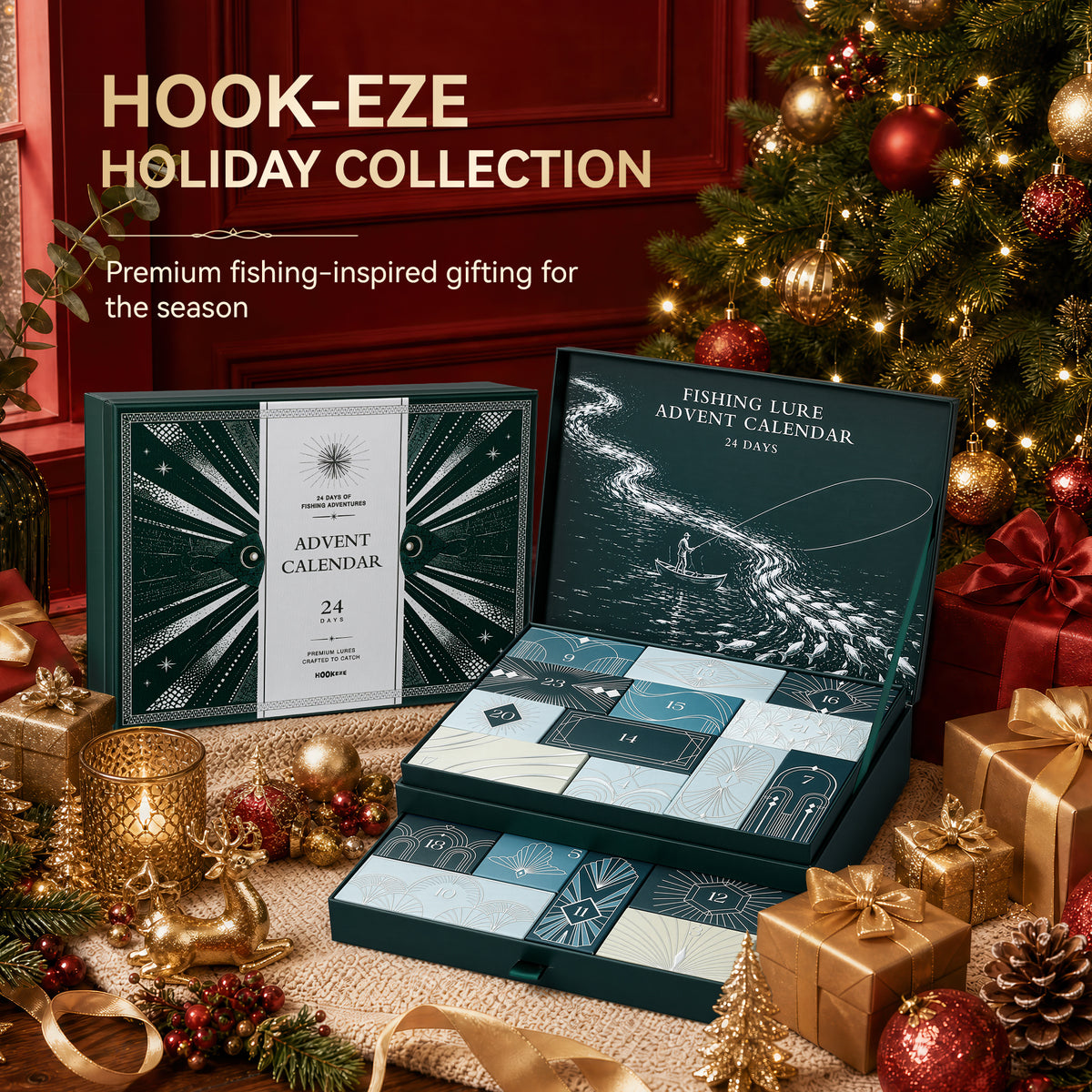 HookEze Double Layer Advent Calendar – Ultimate 24‑Day Fishing Lure Collection
