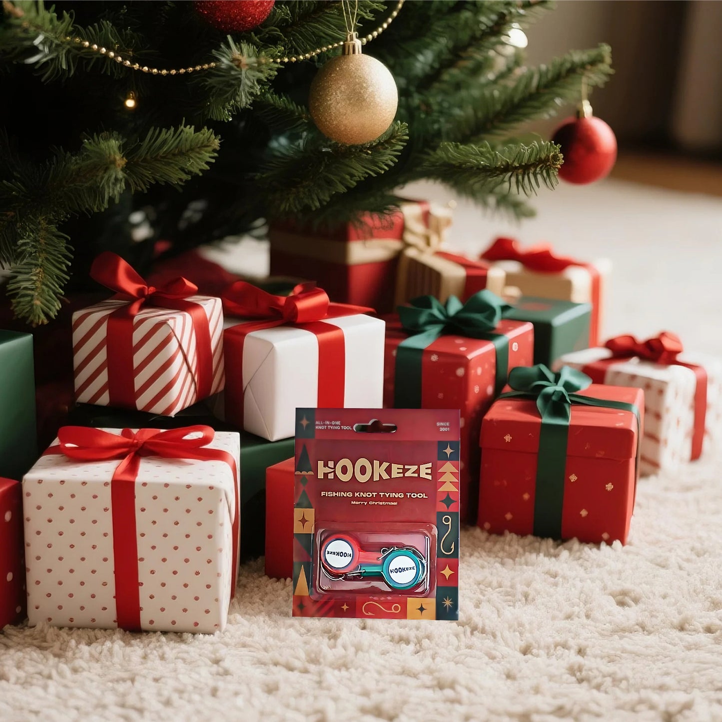 HookEze Christmas Pack | Pack of 2 | Red & Santa Green Standard Models