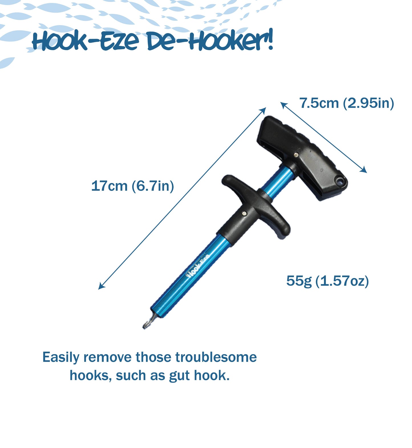 Hook-Eze Fishing Knot Tying Tool (Standard) & Hook Remover